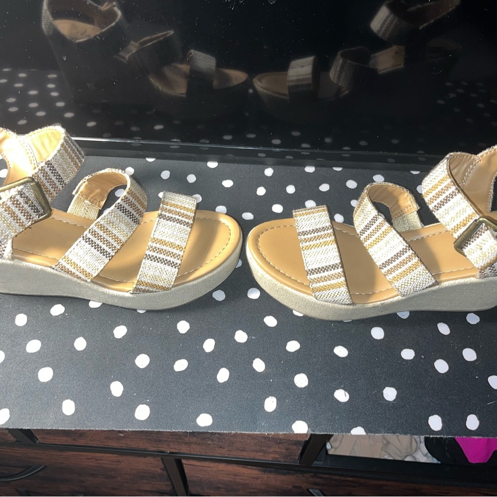 Stylish Kids Sandals - Tan and Cream